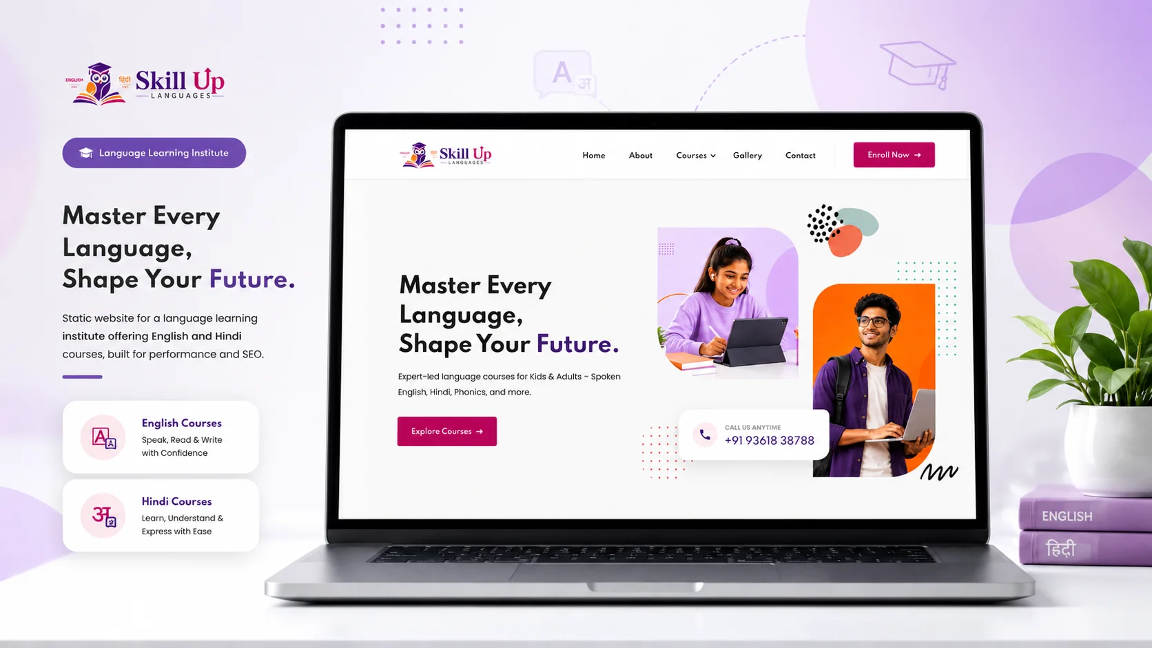 Skillup Languages platform screen